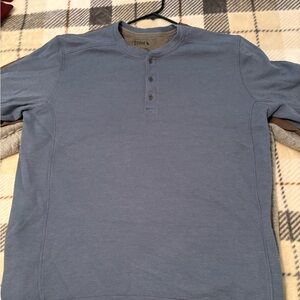 Eddie Bauer Men's Blue Henley Shirt
